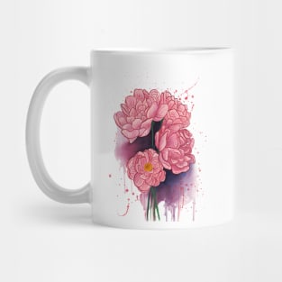 Peonies illustration 1 Mug